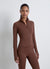 Felpa sportiva con zip e collo alto