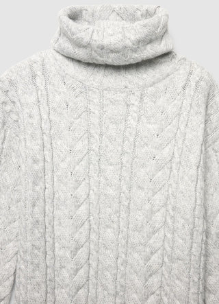 Turtleneck cable knit dress