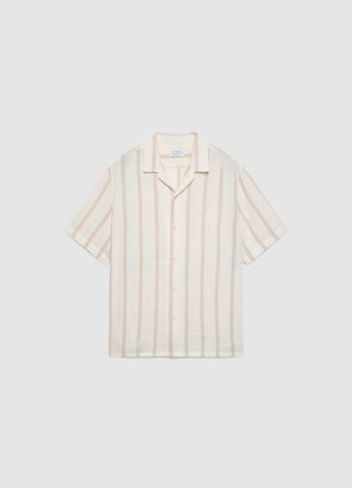 Camicia a righe con colletto a rever