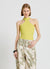 Ribbed tank top with a racerback neckline