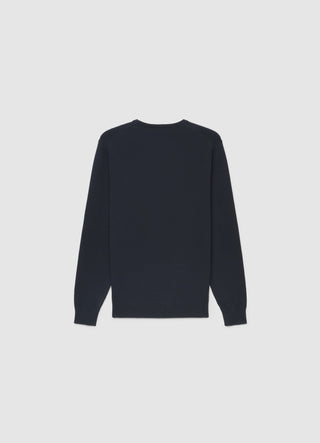 Gładki sweter z okrągłym dekoltem