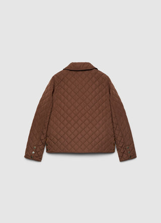Quilted jacket with snap buttons