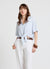 Camicia a righe con nodo frontale