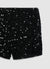 High-Waist Shorts mit Pailletten