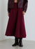 Plain flared midi circle skirt