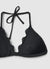 Balconette bikini bra with shimmering sangallo effect