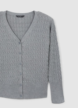 Cardigan intrecciato con bottoni