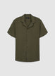 Embossed cotton bowling shirt - S