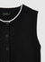 Knitted vest with contrast edging