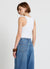 Plain-colour vest with a wide neckline