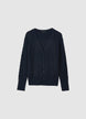 Cardigan in maglia a trecce - XS