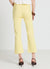 Jeans cropped flare a tinta unita