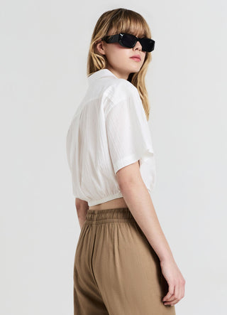 Embossed fabric shirt