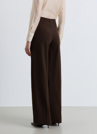 High-waisted palazzo trousers
