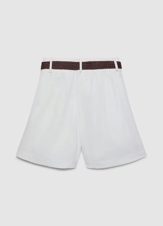 Bermuda shorts with braided belt