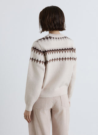 Jacquard-Pullover mit SKI-Schriftzug
