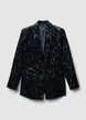Einreihige Paillettenjacke - XS
