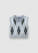 Diamond pattern knitted waistcoat - XS