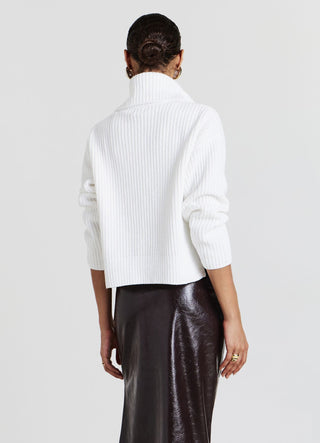 Einfarbiger Rollkragenpullover