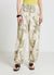 Cargo trousers with camouflage print and drawstring