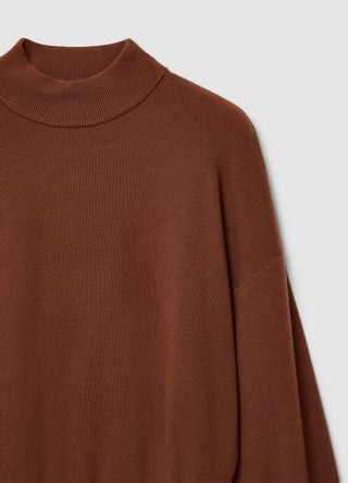 Maglia con collo perkins a tinta unita
