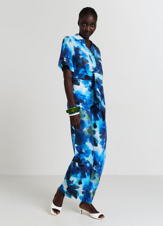 Patterned palazzo trousers
