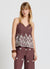 Top peplum with floral embroidery