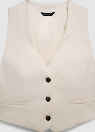 Gilet corto con bottoni