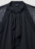 Blusa fiocco maniche pizzo