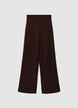 Soft solid-colour palazzo trousers - L