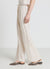 Pantaloni wide leg con coulisse e ricamo macramè