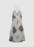 Vestito lungo con stampa bandana e spalline incrociate