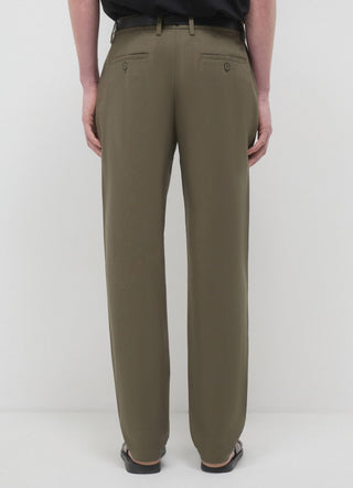 Linen-blend chino trousers