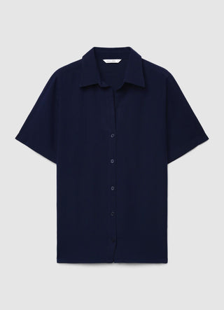 Camicia a maniche corte tinta unita