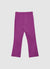 Cropped flare trousers in satin leather