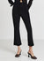Cropped flare trousers in satin leather