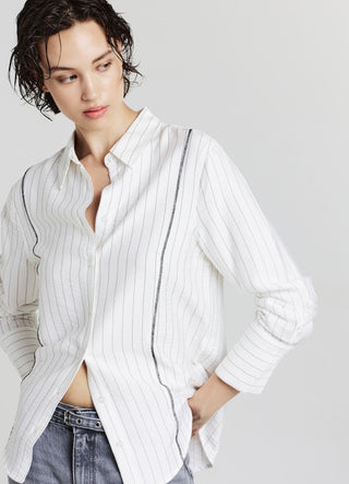 Camicia a maniche lunghe con righe