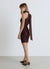 Ein-Schulter-Kleid mit Drapierung und Halsband