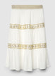 Gonna lunga con balze e fascia ricamata - 8-9