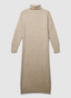 Langes Rollkragenkleid aus Strick - XS