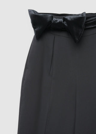 Pantaloni balloon con cintura fiocco