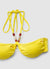 Reggiseno bikini balconcino con lacci e perline