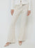 Flared trousers macramé fabric