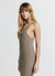 Geripptes langes Kleid