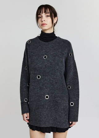 Maglia oversize con applicazioni