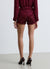 High-waisted shorts with sequins