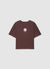 T-shirt con stampa fiore e scritta Bali