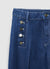 Jeans palazzo con bottoni