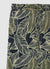 Trousers with foliage print and drawstring