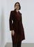 Suede-effect coat with belt
